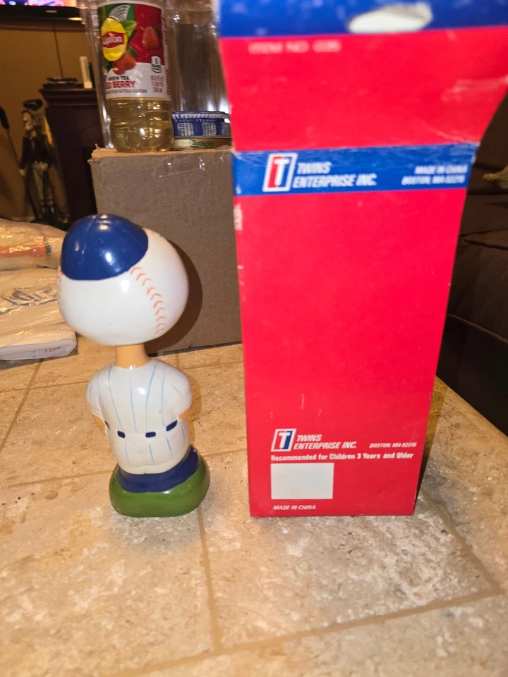 MR MET New York Mets Mascota TEI Base Verde Nodder Bobblehead GEMELOS EMPRESAS Foto 3 de 4