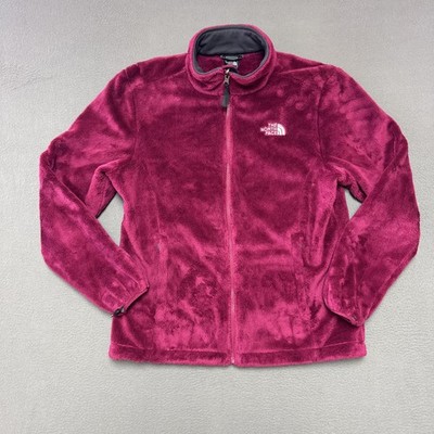 The North Face Osito Dark Wine Burgundy Plush Fleece Jacket Cozy Full Zip Sz L