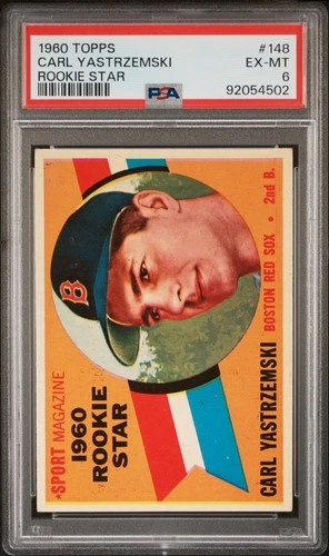 1960 Topps #148 Carl Yastrzemski RC Rookie PSA 6 EX-MT CENTERED New Label