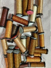 Kreinik 4 very fine braid copper brown gold per reel new