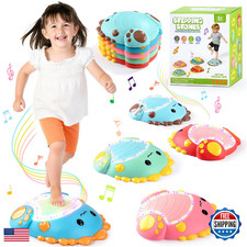 Weehomm Rechargeable Stepping Stones For Kids 5Pcs Musical Light Up Stepping
