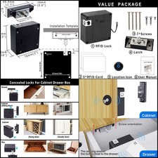 NEW Cabinet Lock Rfid Electronic Hidden Wooden RFID Smart NFC Drawer Locks Card