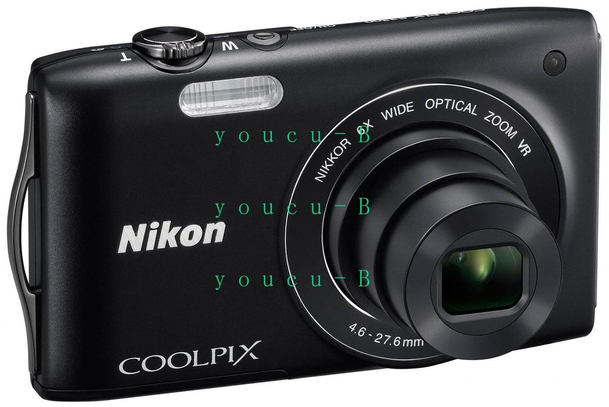 Nikon COOLPIX S3300 Digital Camera 16.0MP 6X Optical Zoom Black
