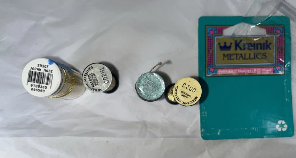 Lot  Metallic Gold Thread Blending, Kreinik, Balger, Spools are Mostly Full - Image 2 of 4
