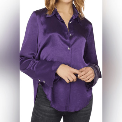 NANUSHKA madine satin Shirt (Purple)