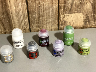 A17879 WARHAMMER CITADEL COLOURS NEW PAINTS 7 PK SHADE BASE LAYER AIR