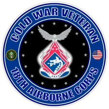 Cold War Veteran 18th Airborne Corps Bumper Sticker Military Soldier Decal 5"