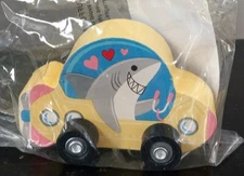 Target Bullseye's Playground Valentine's Day Wooden Shark Yellow Car Toy