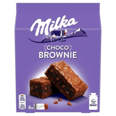 6x25G MILKA CHOCO BROWNIE - CHOCOLATE CAKE BARS COOKIE DELICIOUS 150G (5.3oz.)
