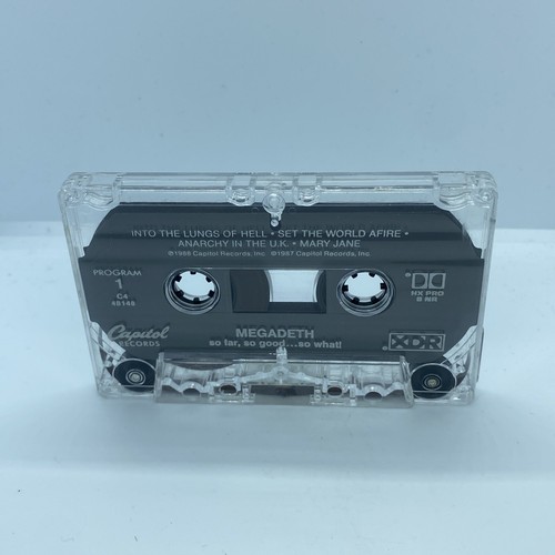 Megadeth So Far So What Cassette Tape 1988 Capitol Records USA Import Rare - Picture 6 of 7