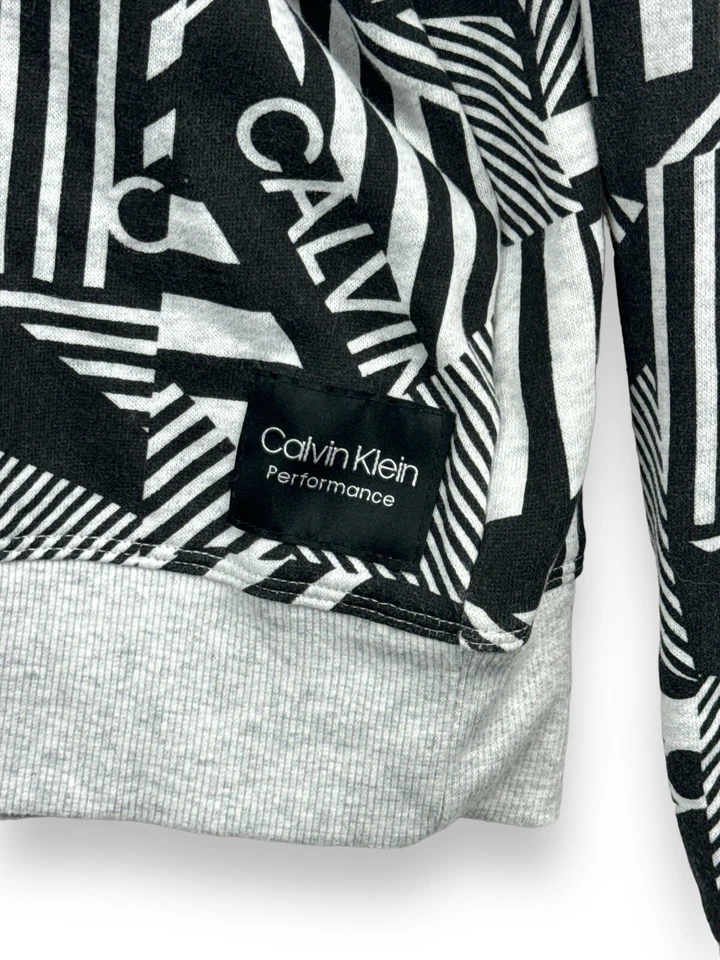 Pulôver com capuz Calvin Klein Performance feminino logotipo cropped médio - Imagem 3 de 4