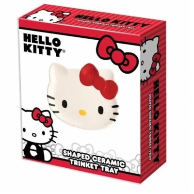 Sanrio Hello Kitty Shaped Ceramic Trinket Tray Jewelry Ring Holder