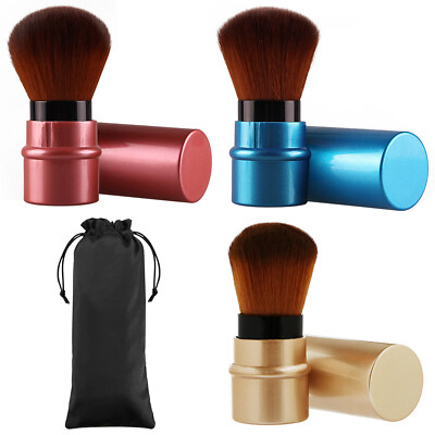 3pcs Retractable Kabuki Brushes Blush Contour Powder Makeup Brush Comestic Tool