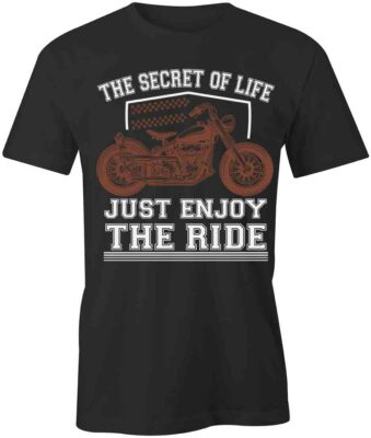 JUST ENJOY THE RIDE TShirt Tee Short-Sleeved Cotton CLOTHING S1BSA212