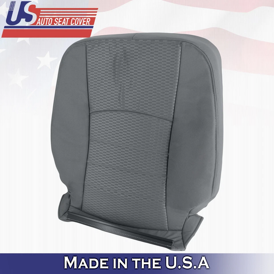 2013 to 2018 For Dodge Ram 3500 SLT Driver Top & Bottom Cloth Seat Covers Gray - Image 2 of 4