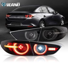 Vland Smoked Led Tail Lights For 2019-2022 Mazda 3 Sedan Wsequential Indicator