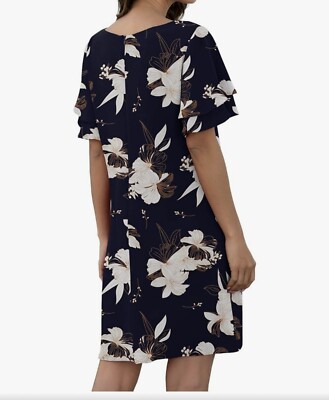 short chiffon summer dresses Womens Puff Short Sleeve Square Neck Cute Summer Dresses Plain Chiffon Mini Dress Casual Flowy Beach Dress