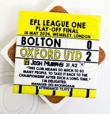 Oxford Utd 2024 League One Play-off Finale - Oxford Utd beförderter Marmoruntersetzer
