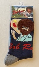 Bob Ross The Joy of Painting Crew Socks Unisex Men 8-12 Women 9-14 NEW