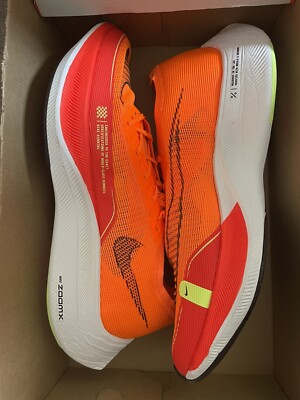 NIKE ZOOMX VAPORFLY NEXT% 2 TOTAL ORANGE-BLACK-WHITE MENS SZ  display picture 2