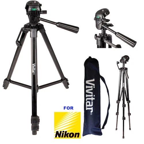 TRÍPODE 52" + MOCHILA VIVITAR + KIT REMOTO IR PARA NIKON D7000 D7100 D3100 D5600 Foto 2 de 4