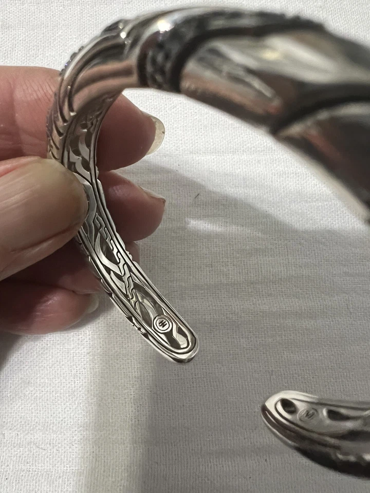 💕Pulsera brazalete de plata de ley John Hardy Lahar Foto 4 de 4