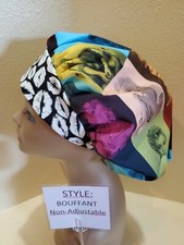 Marilyn Monroe block Women's Bouffant Surgical Scrub Hat/Cap Handmade