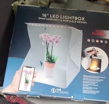 Vivitar 16" Led Lightbox Snap Assembly With USB LED lightbar. 