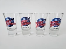 NEW PLANET HOLLYWOOD 4 Shot Glass Vancouver, Las Vegas, Seattle, Puerto Vallarta