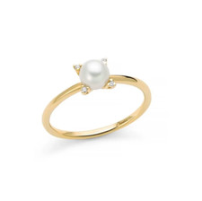 Anello Miluna Donna Oro Giallo 9kt Perla Vera e Diamanti _PLI1688X