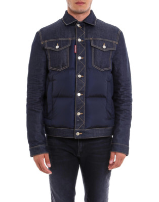 Dsquared2 Mens Padded Denim Navy Jacket 
