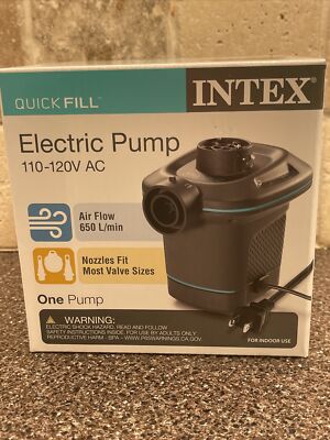 Intex 120V Quick Fill AC Electric Air Pump with 3 Nozzles ***Brand New***