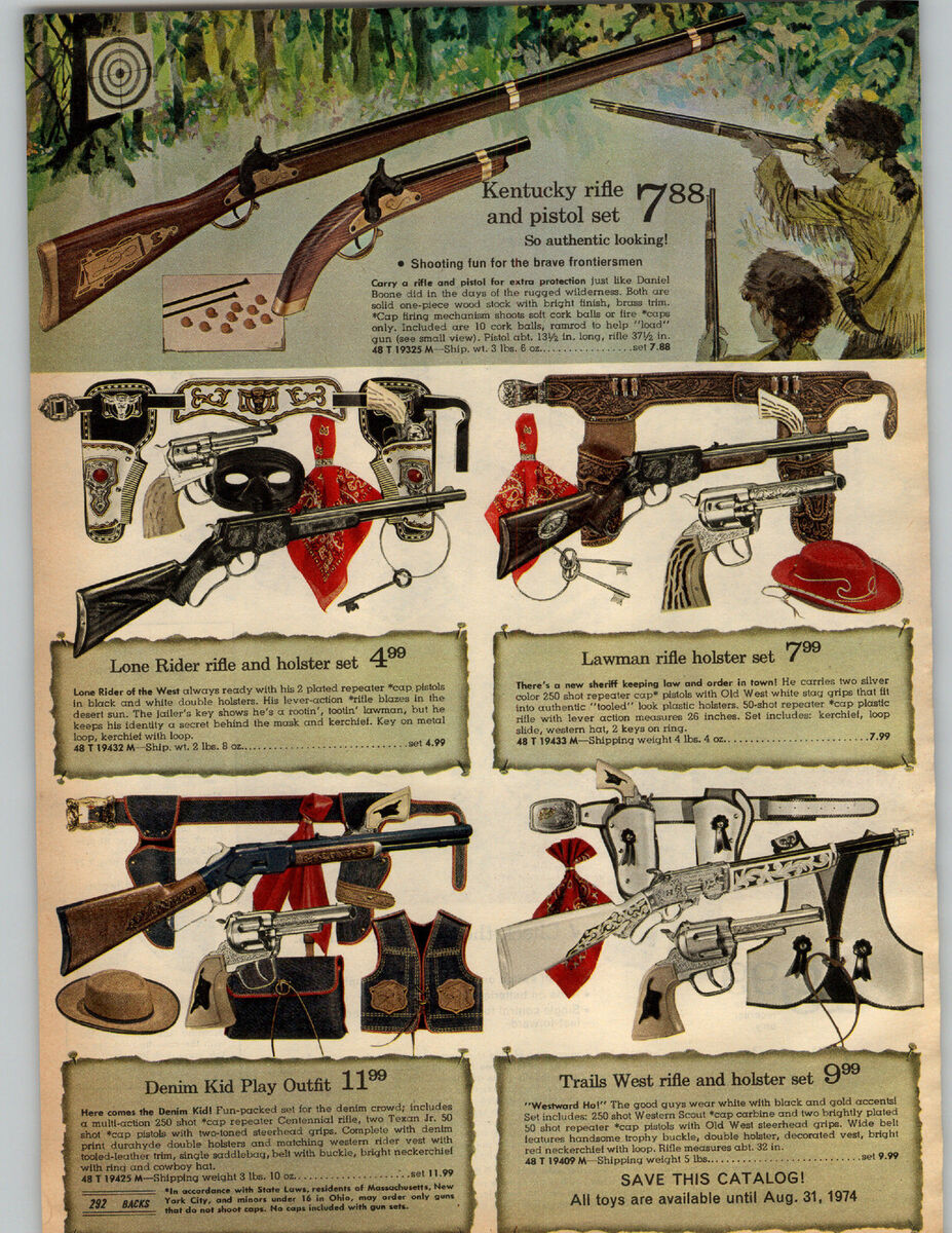 1973 PAPER AD 2 Pg Toy Gun Rifle Pistol Kentucky Denim Kid 1973 PAPER AD 2 Pg Toy Gun Rifle Pistol Kentucky Denim Kid