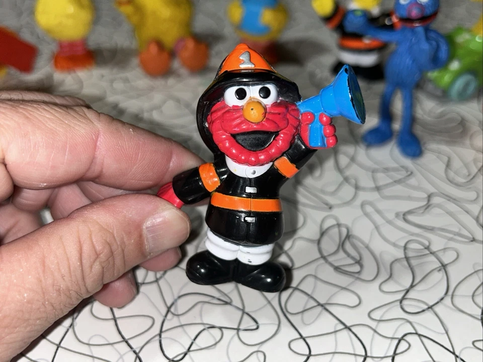 Lote de figuras vintage de PVC de Plaza Sésamo Zoe Big Bird y Elmo Monster Applause Foto 4 de 4