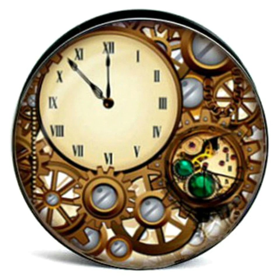 4MM-16MM SCHRAUB OHR PLUG SCREW TUNNEL PIERCING MOTIV UHR UHRWERK DEHNER PLUGS - Bild 2 von 2