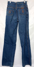 Vintage Jacques De Noir Womens 11 Blue Denim Jeans 26x30 Pants USA 100 Cotton