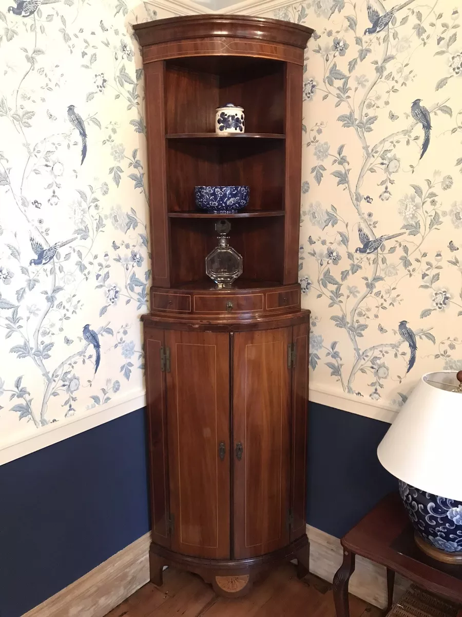 Mahogany 2024 corner cabinet