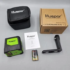 Huepar Green Laser Level DIY Cross Line Laser Self Leveling 9011G Bright Green