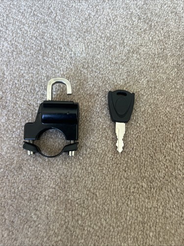 UNIVERSAL MOTORCYCLE HELMET LOCK FOR 1 INCH HANDLEBAR WITH ONE KEY