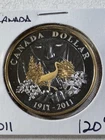 2011 Canada $1 Parks Canada Silver Coin with Select Gilding