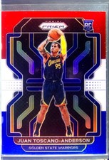 2021-22 Prizm Juan Toscano-Anderson Red White and Blue RC #295 Warriors