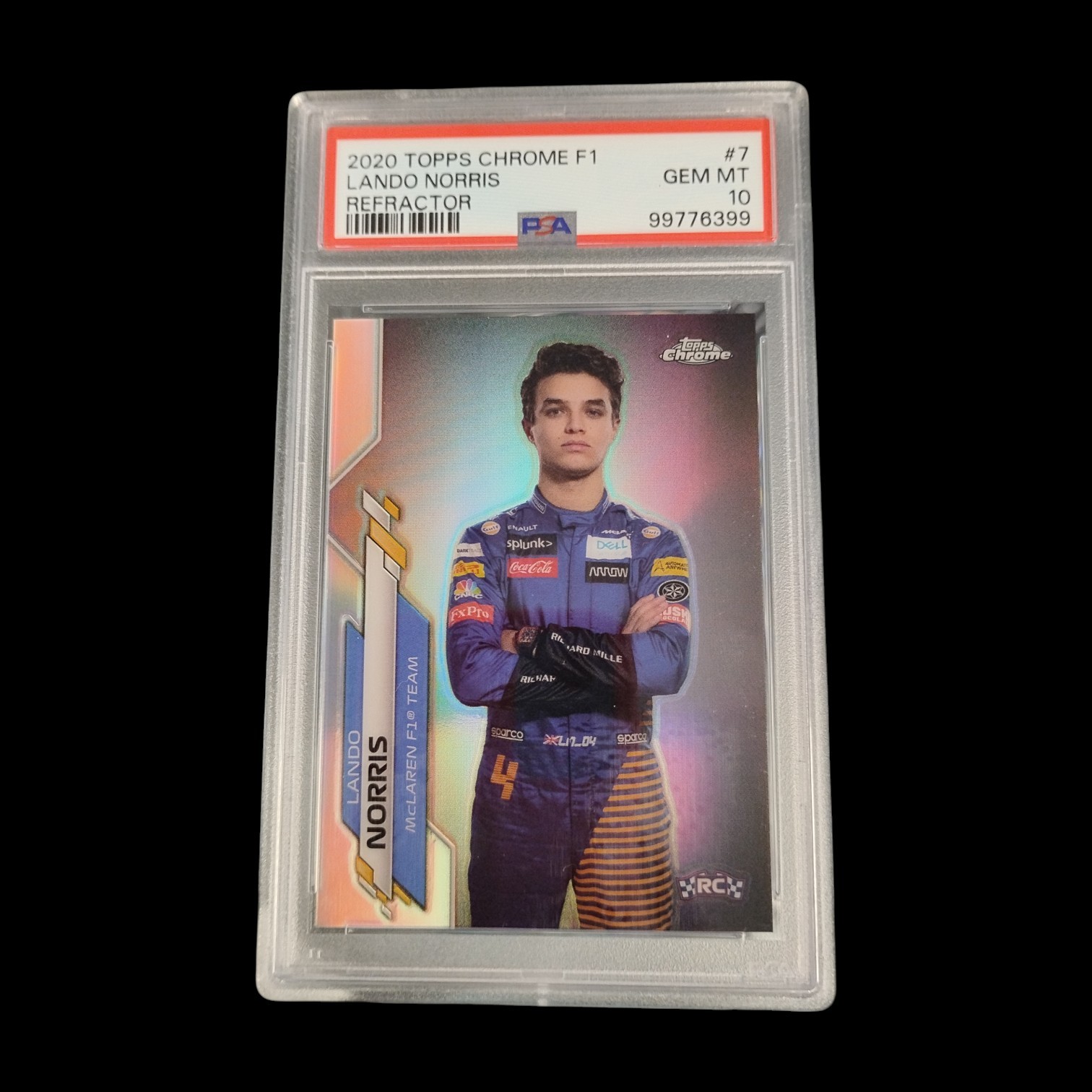 2020 Topps Chrome F1 Lando Norris Rookie Refractor #7 PSA 10