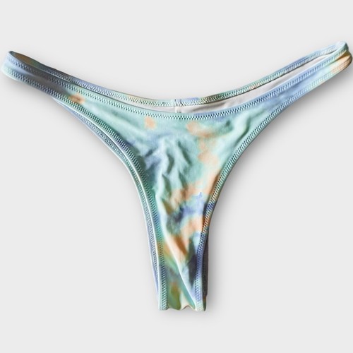 White Fox Belmont Aqua Tie Dye Bikini Swim Bottom Large - 第 1/12 張圖片