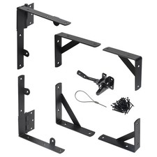 WEKIS Gate Corner Brace Brackets Heavy Duty Anti Sag Gate Kit with Gate Latch...