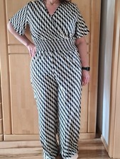 Schicker Hosenanzug 2-Teiler Grösse 50/52 schwarz-weiss