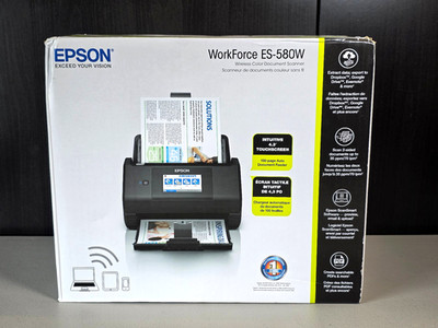 Epson WorkForce ES-580W Wireless Document Scanner -2 Sided Scanning New & Sealed