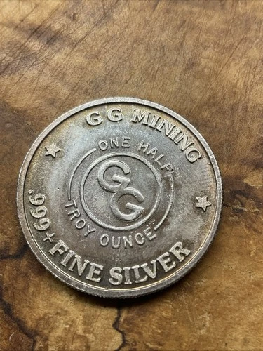 Vintage GG Mining "Silver Eagle" 1/2 Oz .999+ Fine Silver Round