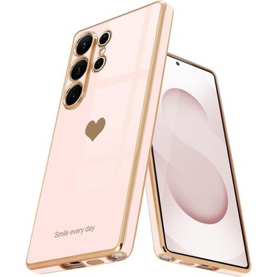 Cute Love-Heart Luxury Bling Soft Silicone Case for Galaxy S25
