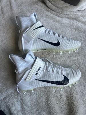 Nike Alpha Menace Elite 2 Football Cleats - White, US 12.5