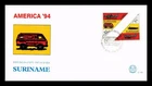 Dr Jim Stamps Suriname America Upaep Bus 1994 First Day Cover